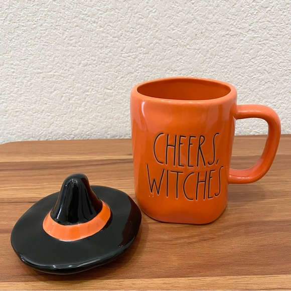 RAE DUNN Artisan Collection Cheers Witches Hat Topper Ceramic Halloween Mug - Picture 4 of 11